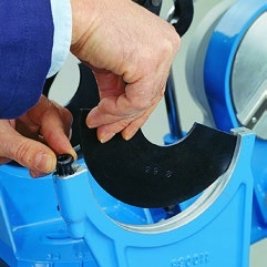 Reduction sets Ø 40 to 90 mm for the CBC BABY 110 butt welding machine