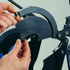 Reduction sets Ø 40 to 140 mm for the CBC BABY 160 butt welding machine