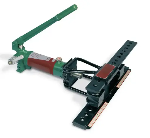 Manual tube bending machine with pair of sliding clamps (Mingori)